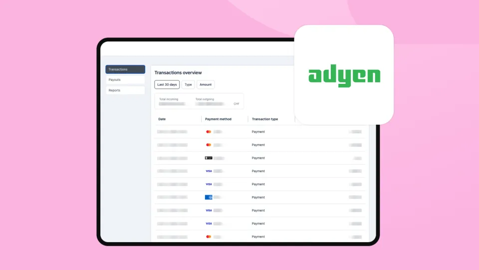 Adyen Dashboard Entry