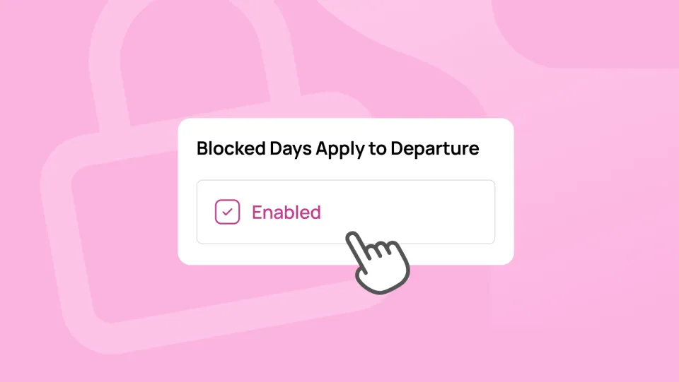 Search Form Blocked Departure Days Entry