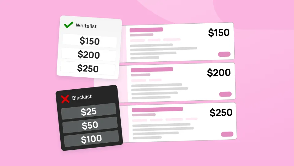 From Price Whitelist and Blacklist