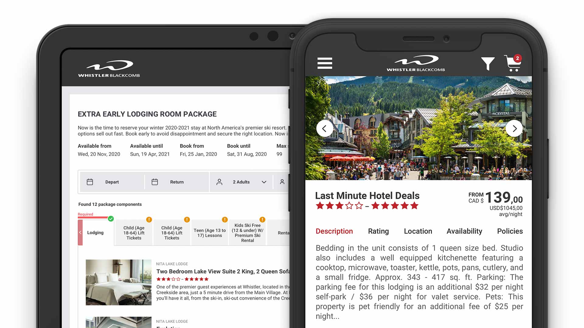 Whistler Blackcomb Mobile App Online Direct Booking System Reservation Solution Laptop